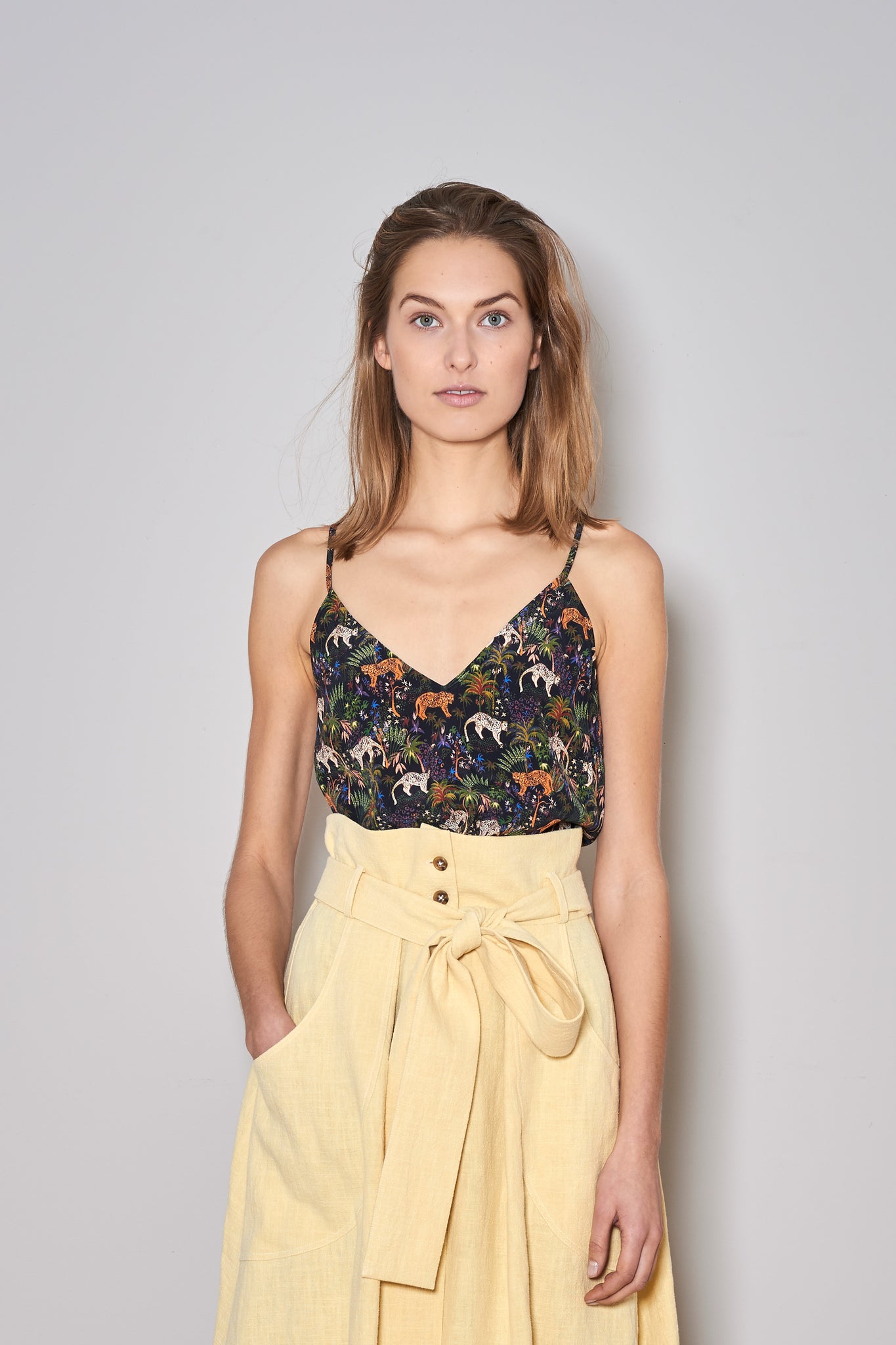 EASY SUMMER TOP leopard print viscose