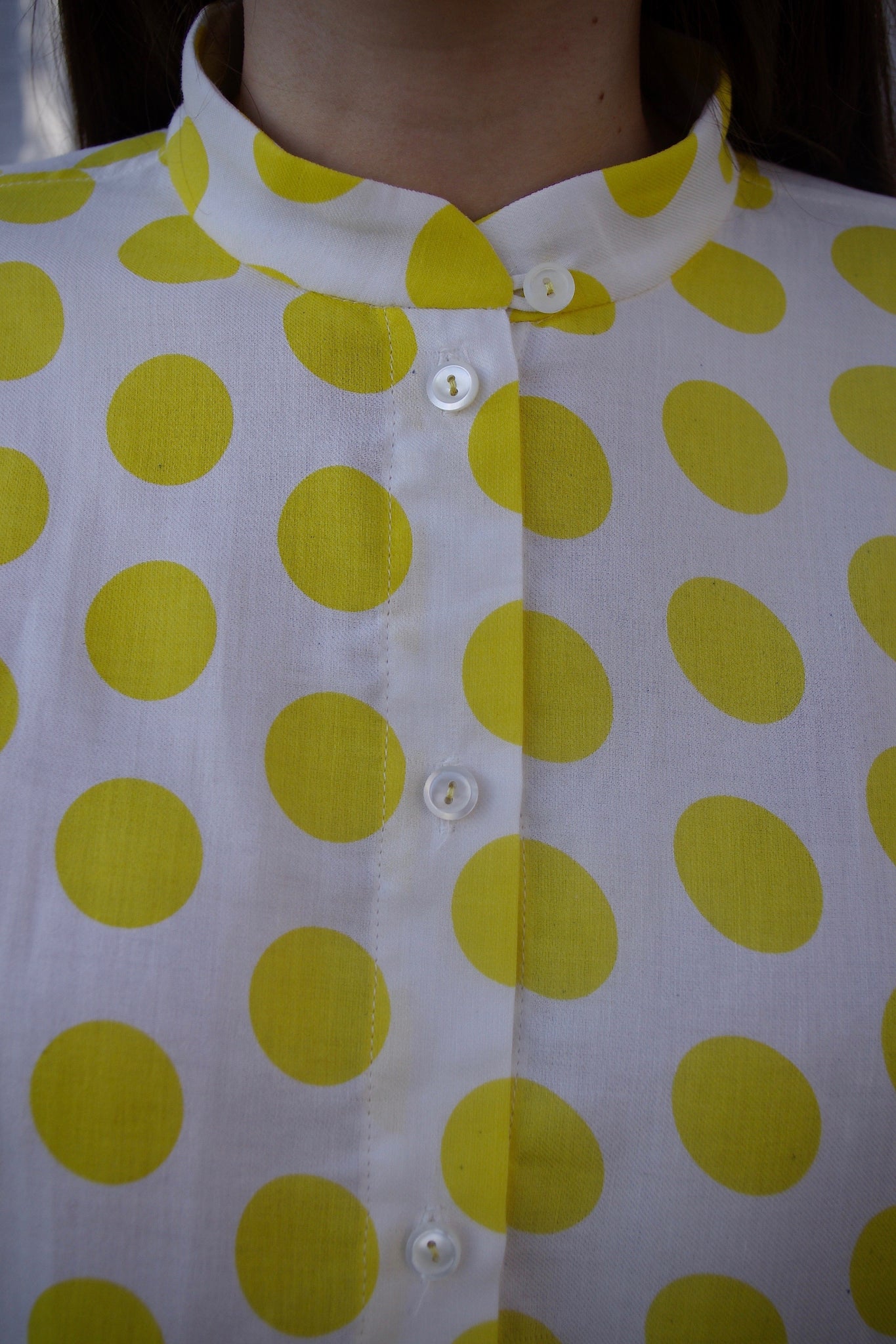 DAPHNE BLOUSE yellow dots