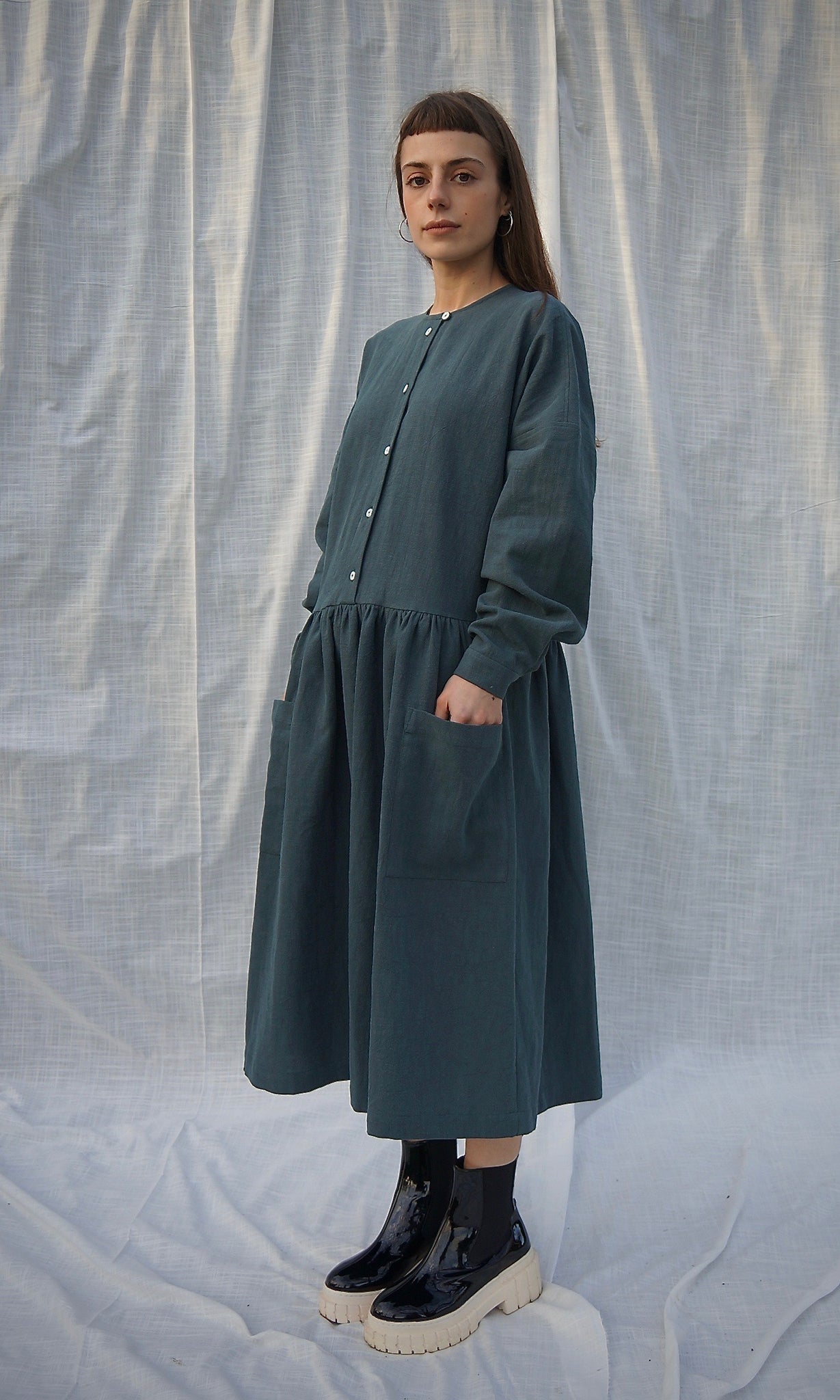 ROCHELLE DRESS forest green